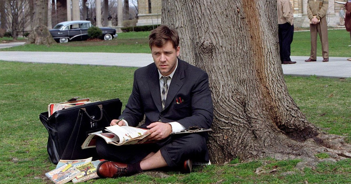 russell crowe in a beautiful mind biopic film