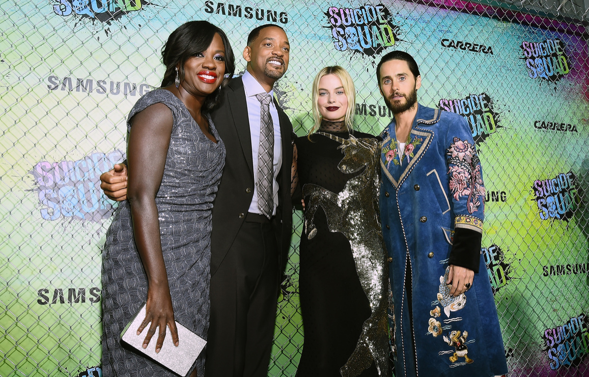Suicide Squad cast in New York - Davis, Smith, Robbie and Leto