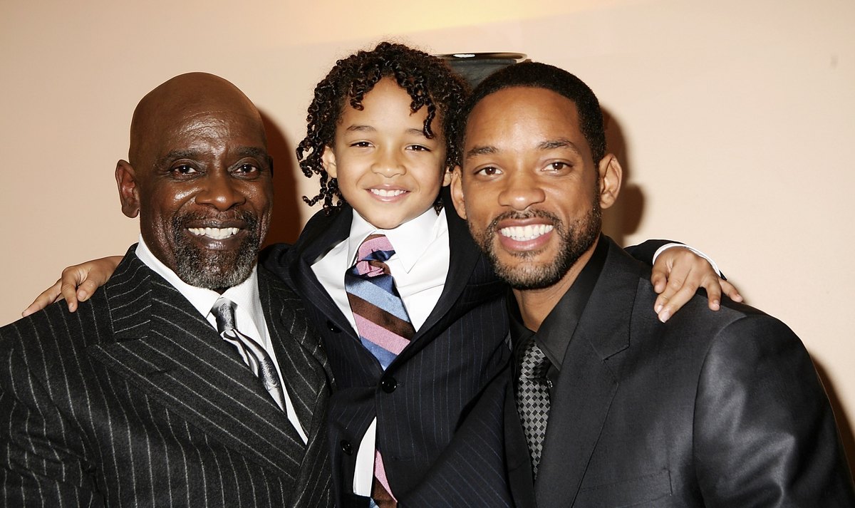 Will and Jaden Smith with Chris Gardner UK Pursuit of Happyness premiere