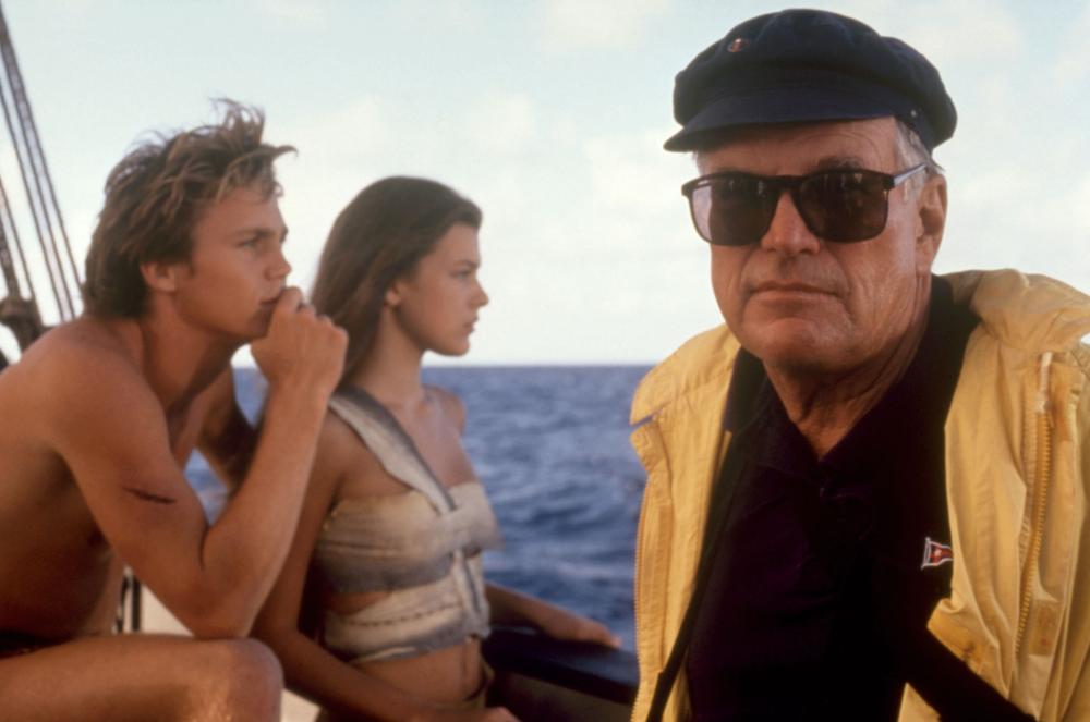 RETURN TO THE BLUE LAGOON, Brian Krause, Milla Jovovich, director William A. Graham, on set,