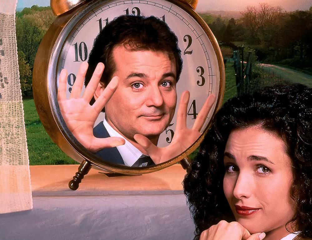 Groundhog day promotional poster with Bill Murray & Andie MacDowell