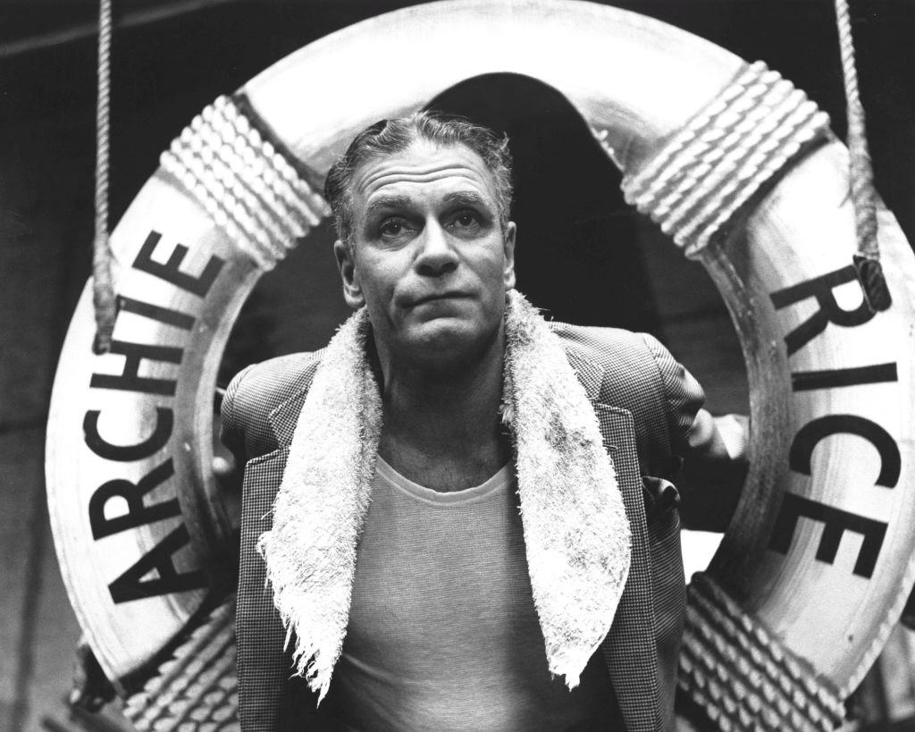close up portrait of actor Laurence Olivier