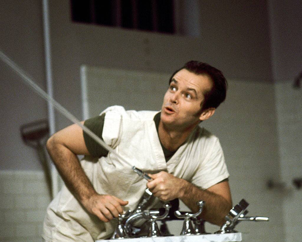 Jack Nicholson spraying water