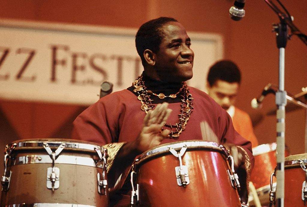 Mongo Santamaria playing