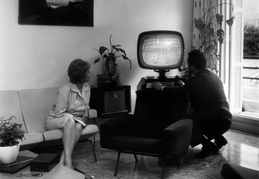 Couple watching TV