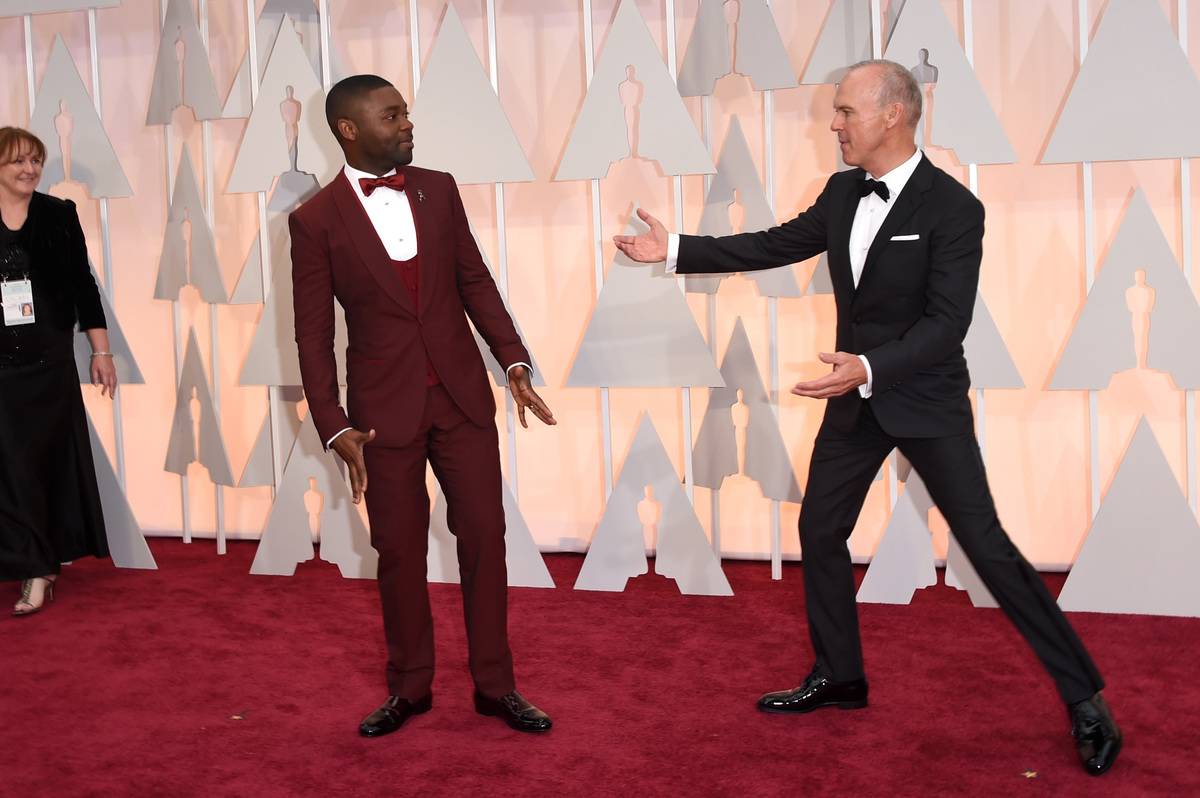 David Oyelowo Not Trusting Michael Keaton's Hug