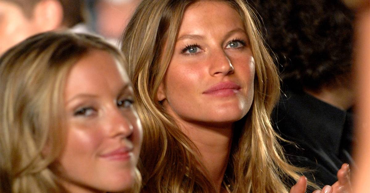 Model Gisele Bundchen with her sister