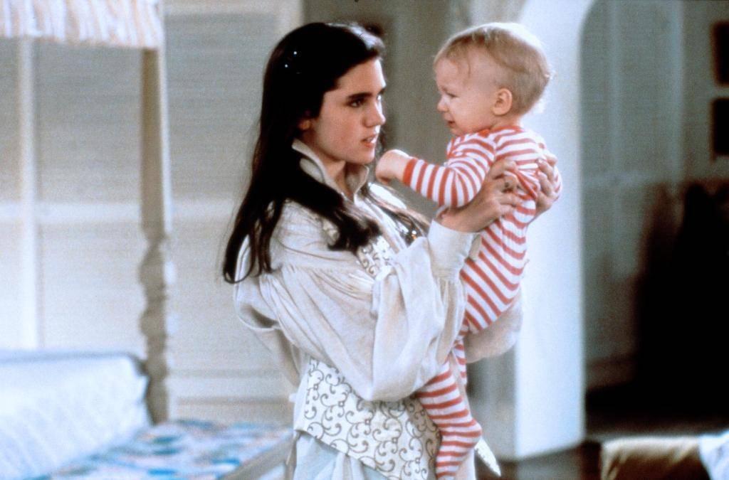 Jennifer Connelly holds baby Toby.