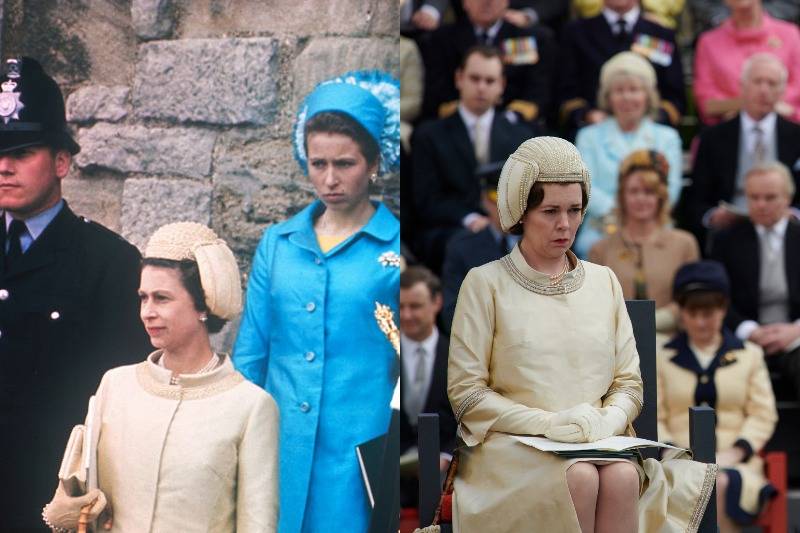 queen at prince charles' investiture