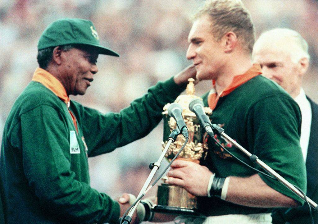 Picture of Mandela and Pienaar
