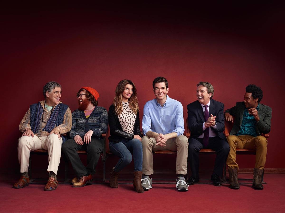 John Mulaney, Martin Short, Nasim Pedrad, and more in a photo for mulaney