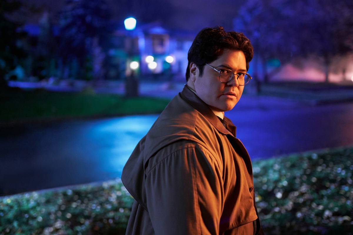harvey guillen outside at night in what we do in the shadows