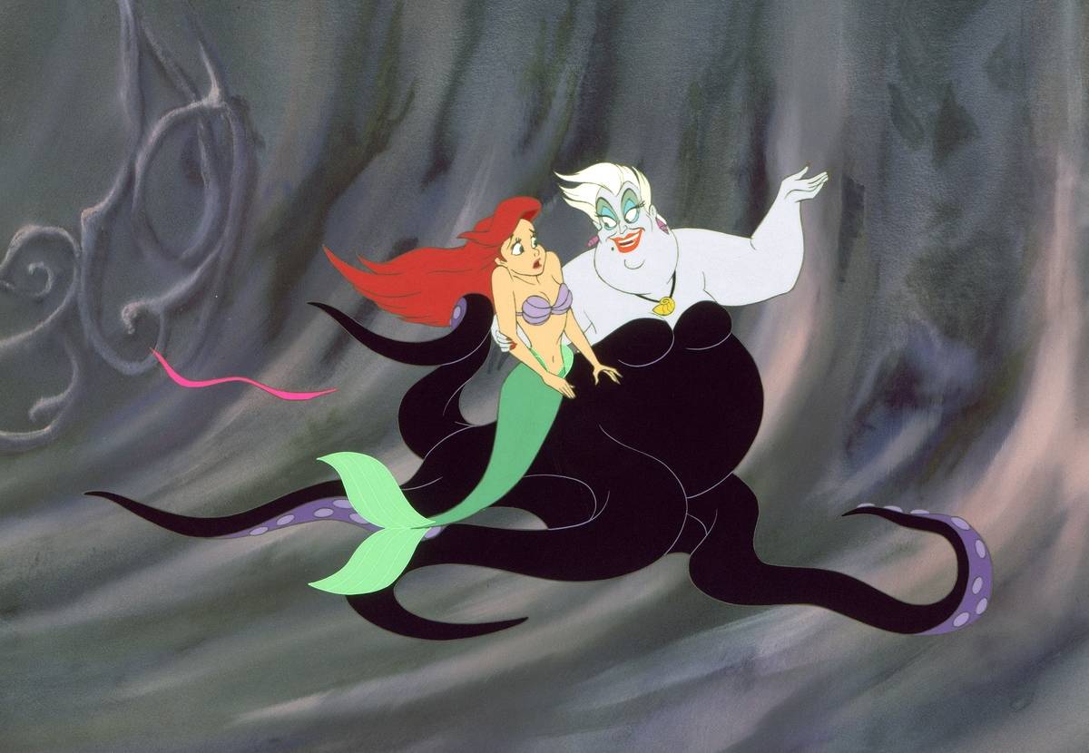 Ursula and Ariel in The Little Mermaid