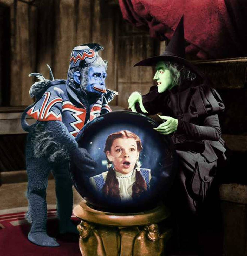 The Wicked Witch of the West and her flying monkey