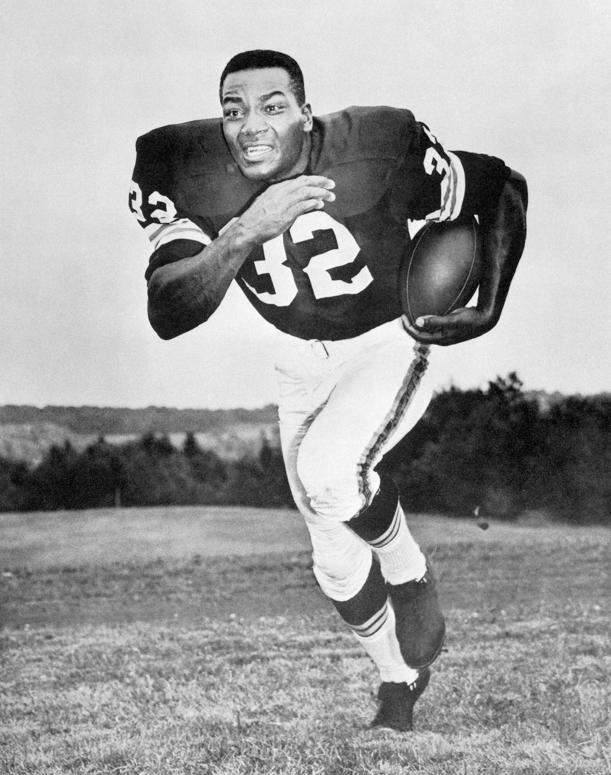 Jim Brown Running with Football