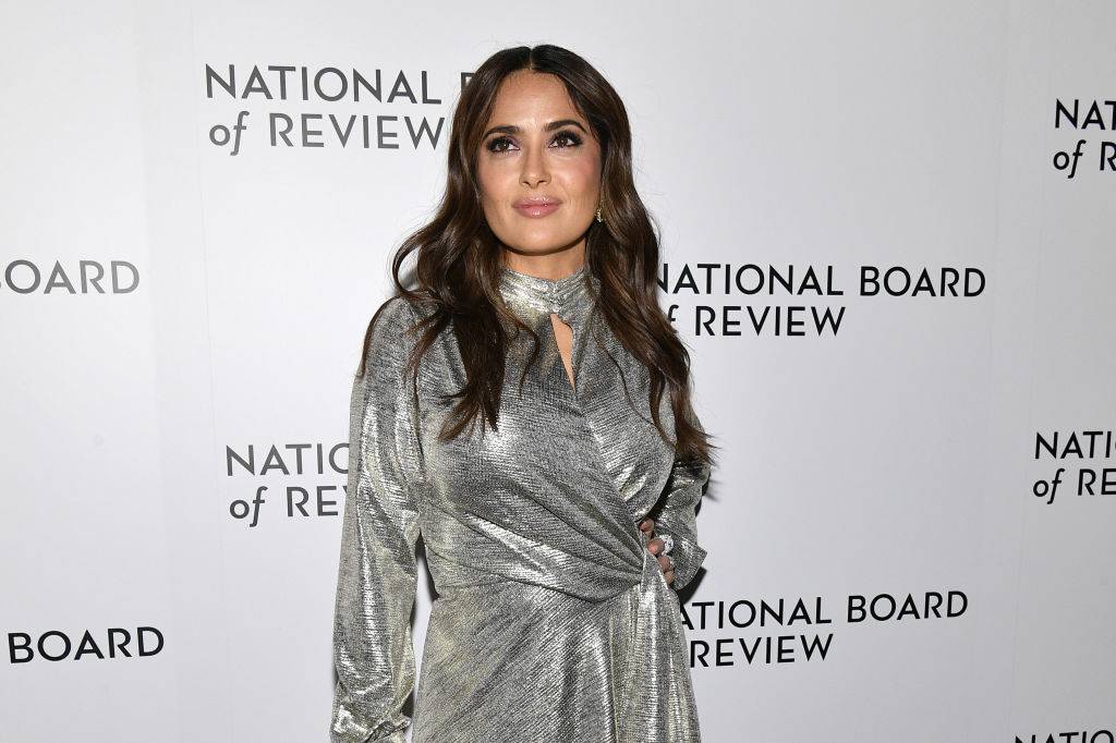 Hayek on the red carpet in 2020