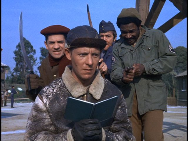 Larry Hovis As Sgt. Andrew Carter on set of Hogan's Heroes
