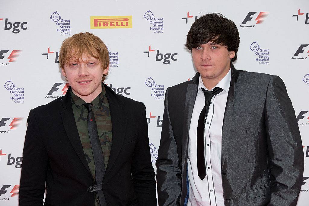 Rupert and James Grint at public event 