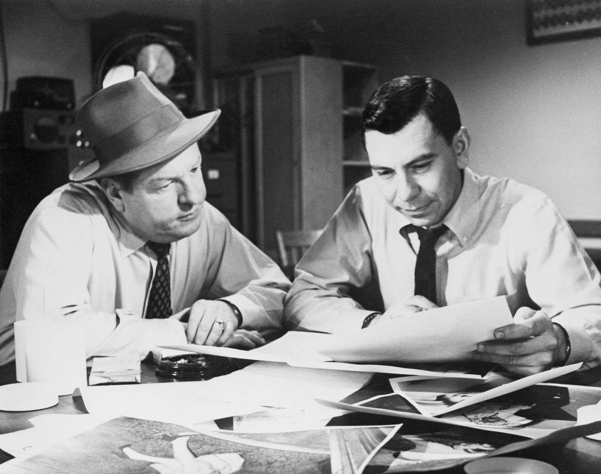 Ben Alexander And Jack Webb In Dragnet