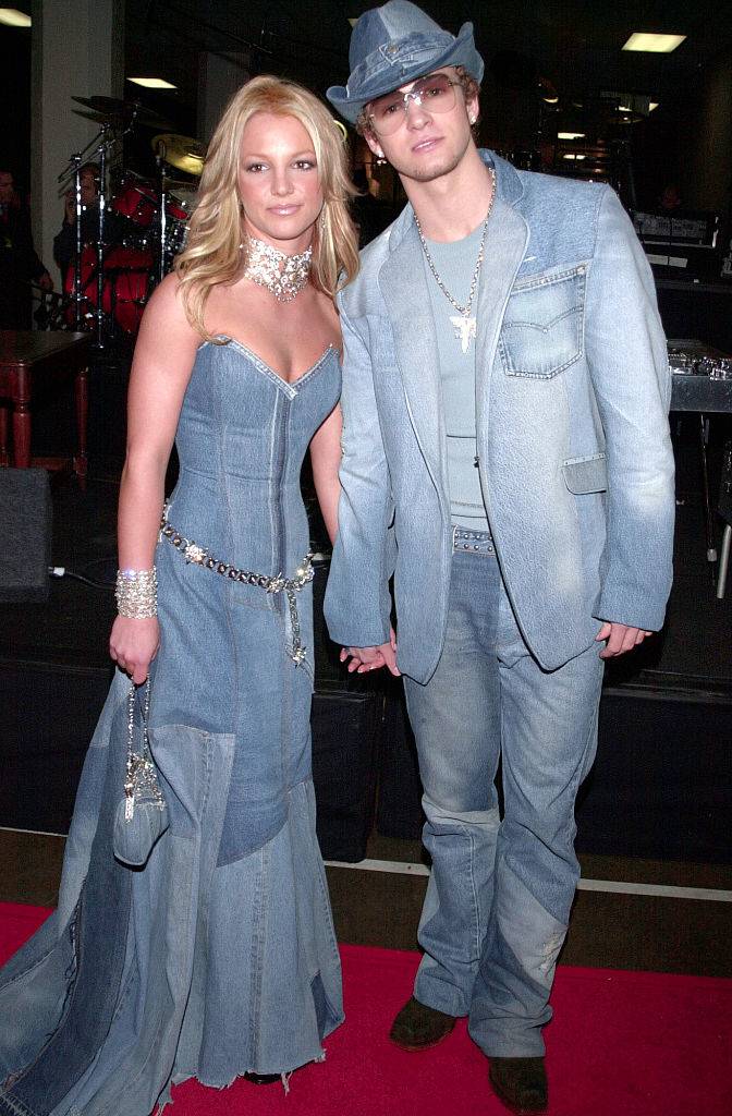britney spears and justin timberlake in denim outfits