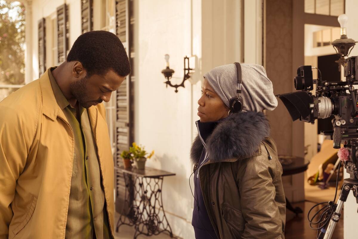 regina king directing aldis hodge in one night in miami
