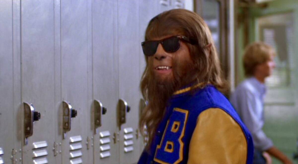 Michael J. Fox as Scott Howard in werewolf form in Teen Wolf
