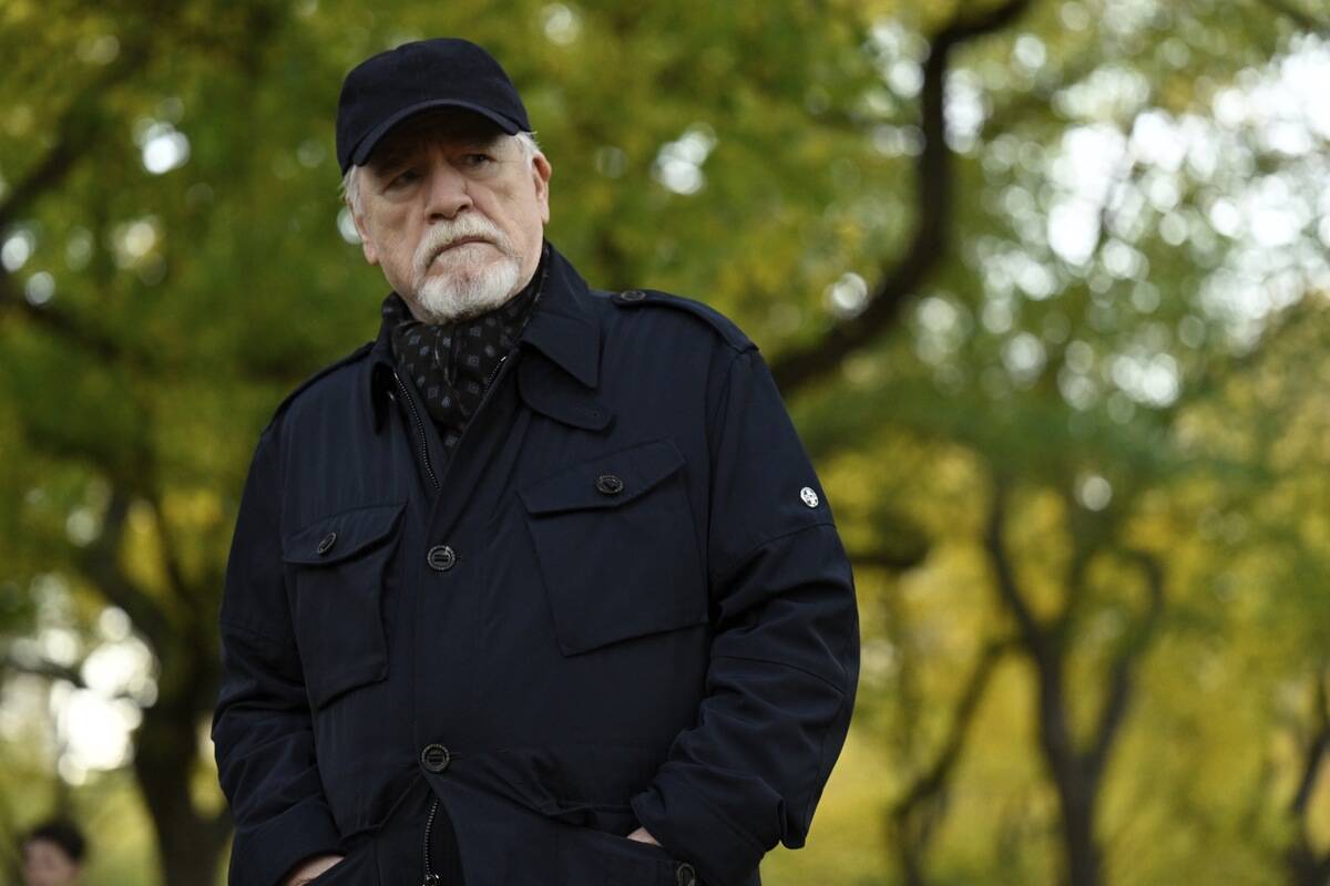 Brian Cox in dark clothing as Logan Roy in Succession