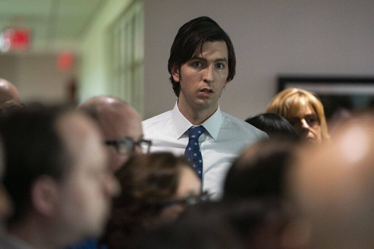 Nicholas Braun as Greg Hirsch in Succession