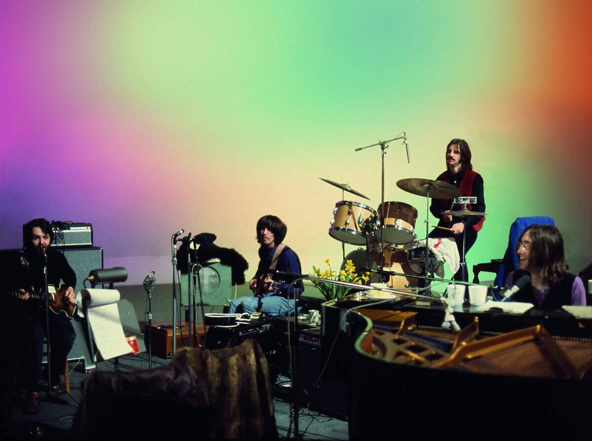 the beatles performing in rehearsal
