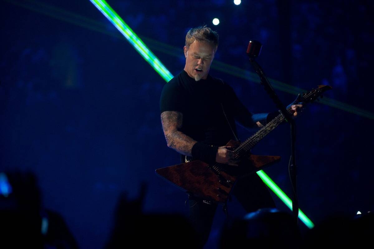 metallica performing on stage