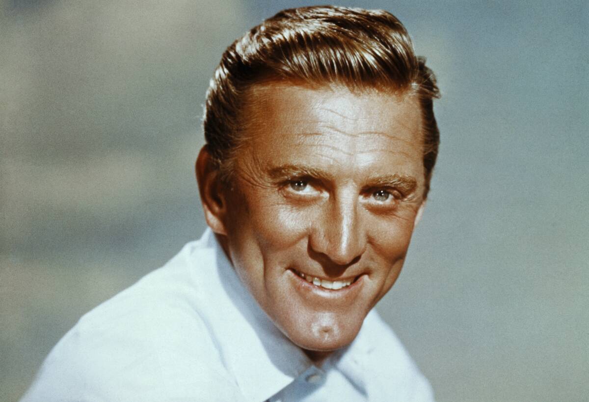 Actor Kirk Douglas Alone in Head and Shoulders Pose