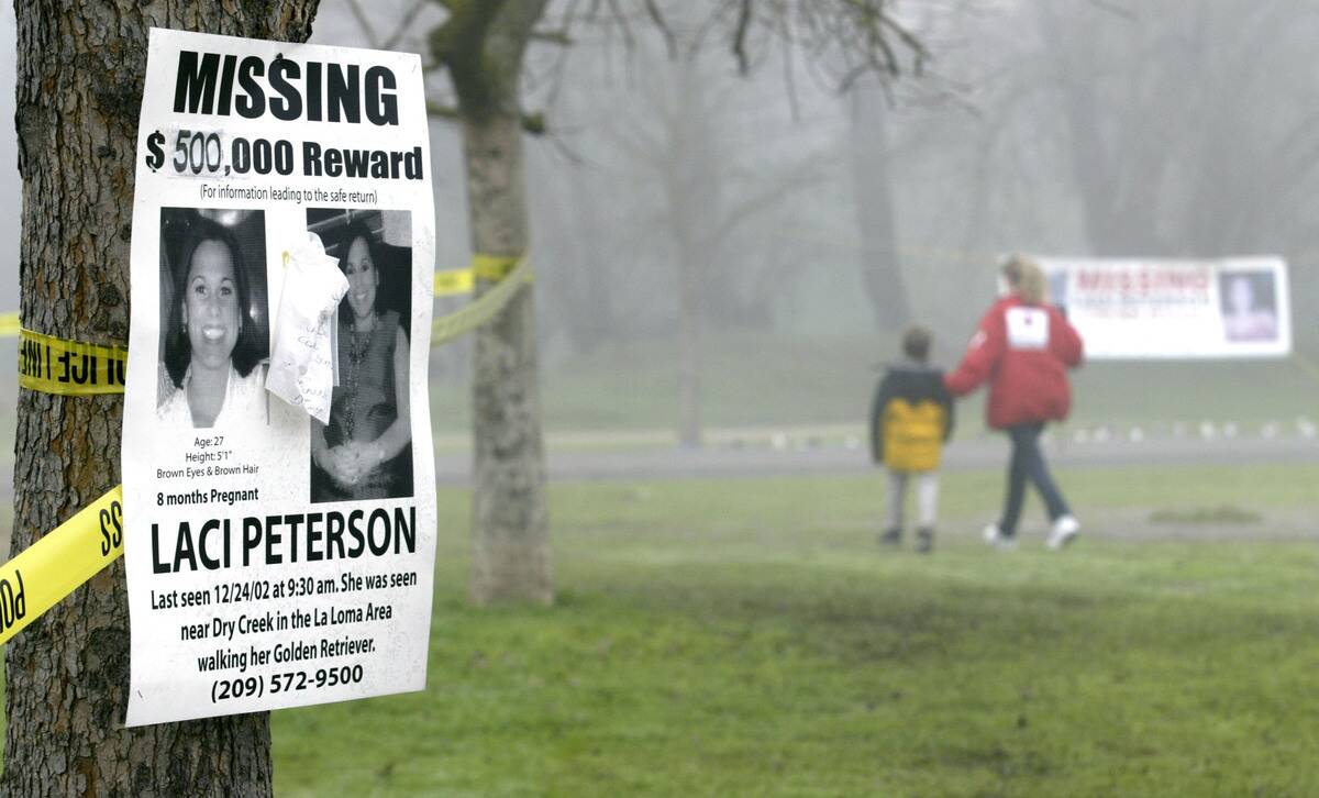 Missing Person Poster Displayed On Tree For California Woman